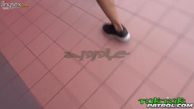 Dude fucks naughty Thai girl Apple pulling her panties aside