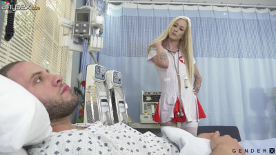 Sexy nurse Jenna Gargles gives her head and gets fucked hard