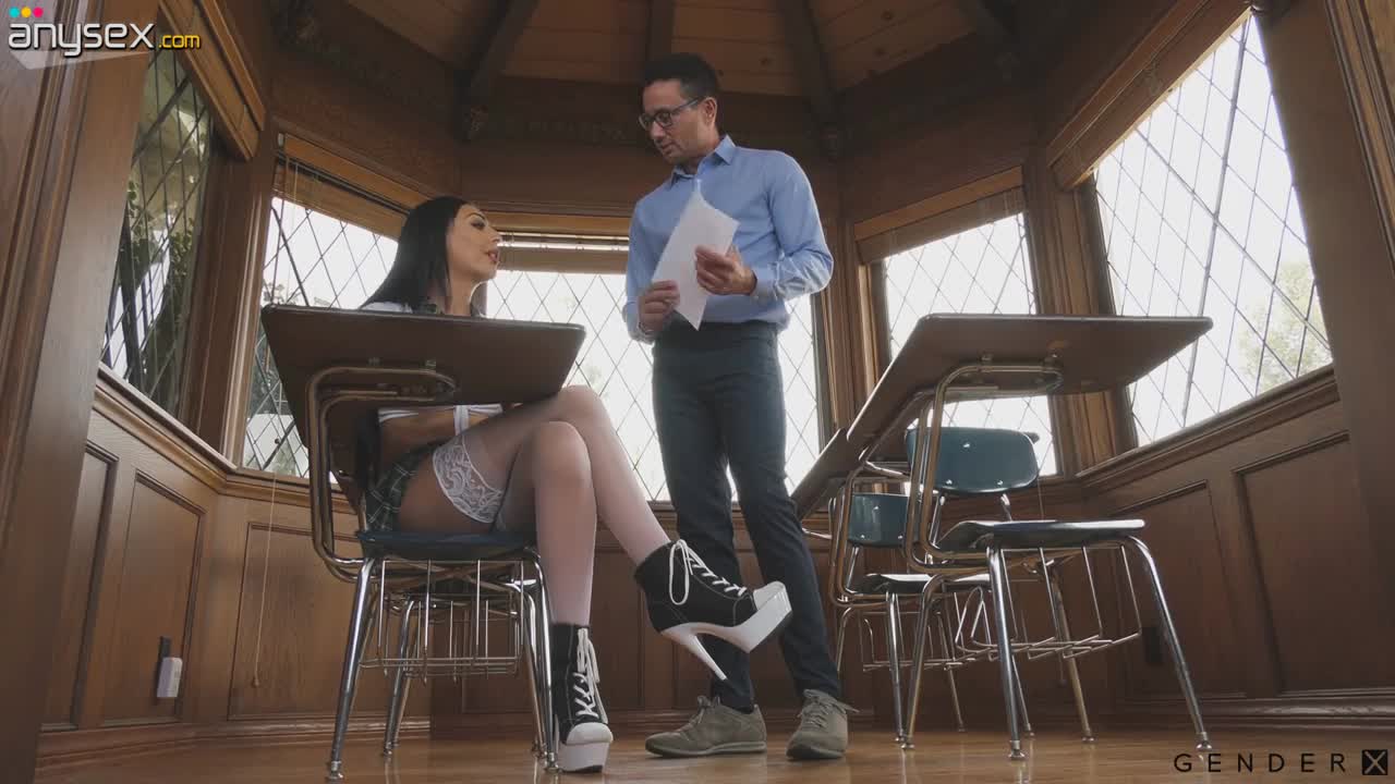 Teacher gives a blowjob to super sexy transsexual student Chanel Santini Free Porn Videos | ePornAny.