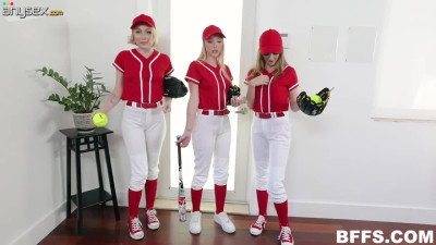 Hot baseball girls are fucked and jizzed by hot blooded fellow