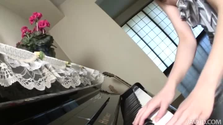 Kinky piano player named Hana pleases her cunt while playing Free Porn Videos | ePornAny.