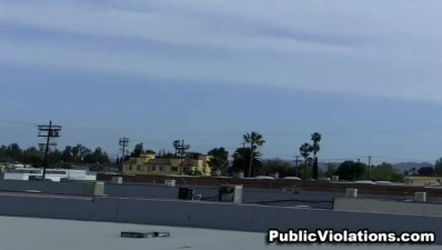 Mayhem gets dirty fucked on the roof.