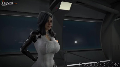 3D Porn: Futa Commander Shepard Lets Busty Miranda And Tattooed Jack Please Her With BJ And Titjob