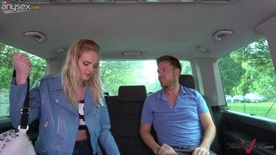 Amateur busty blonde Carly is fucked in her face and pussy in the van