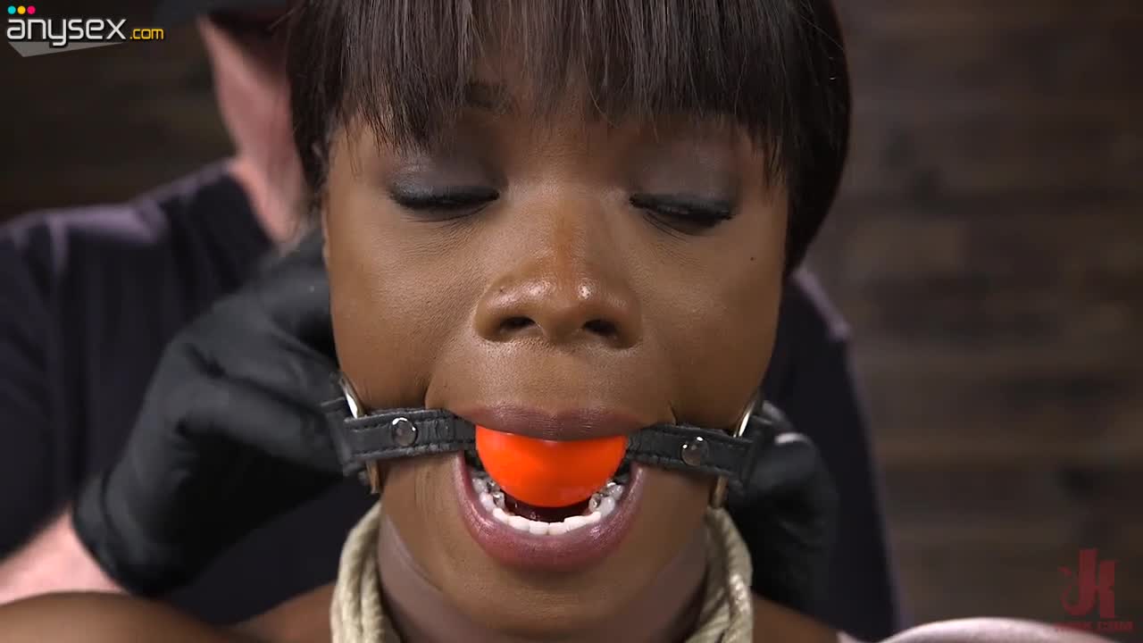 Crucified and tied up ebony bitch Ana Foxxx is punished in the dark BDSM room Free Porn Videos | ePornAny.