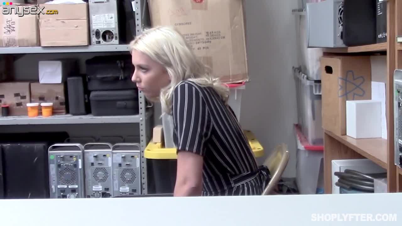 Blonde small tits thief gets punished for stealing by security's cock Free Porn Videos | ePornAny.