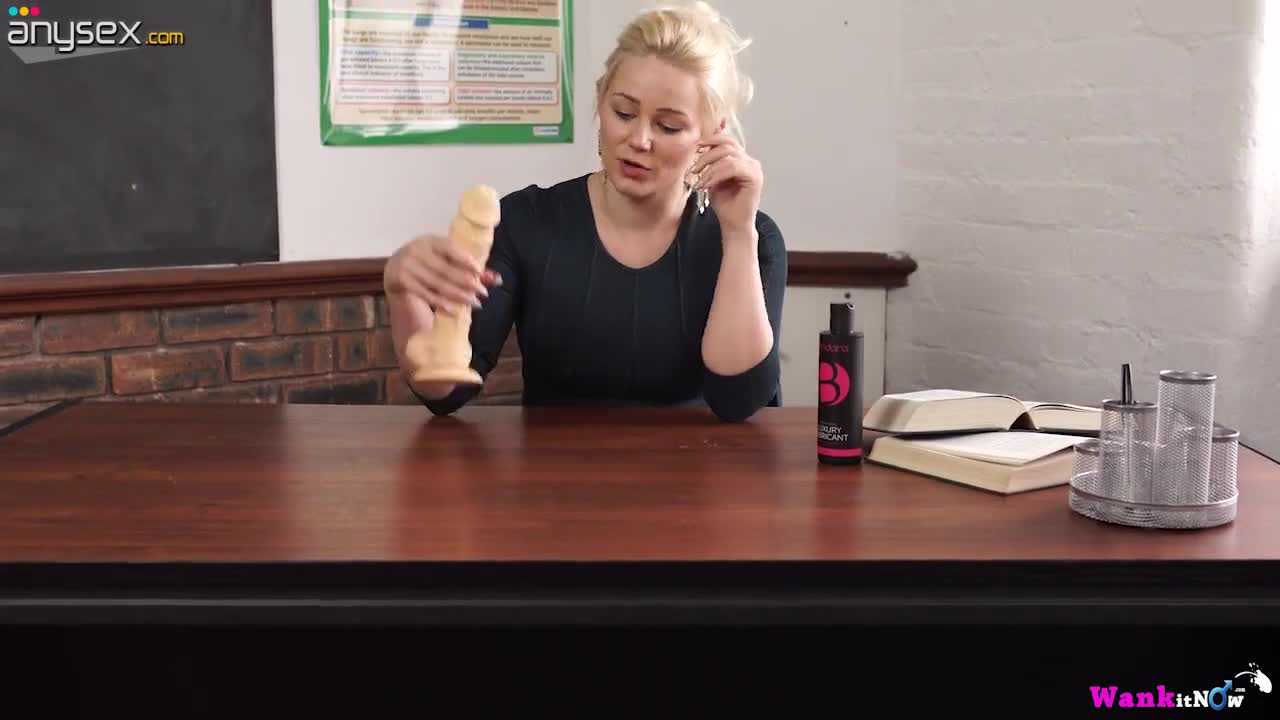 Sexy blond teacher Megan plays with suction cup dildo and gets naked Free Porn Videos | ePornAny.