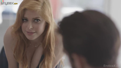 Voluptuous red head Penny Pax is making love with her hot blooded boyfriend