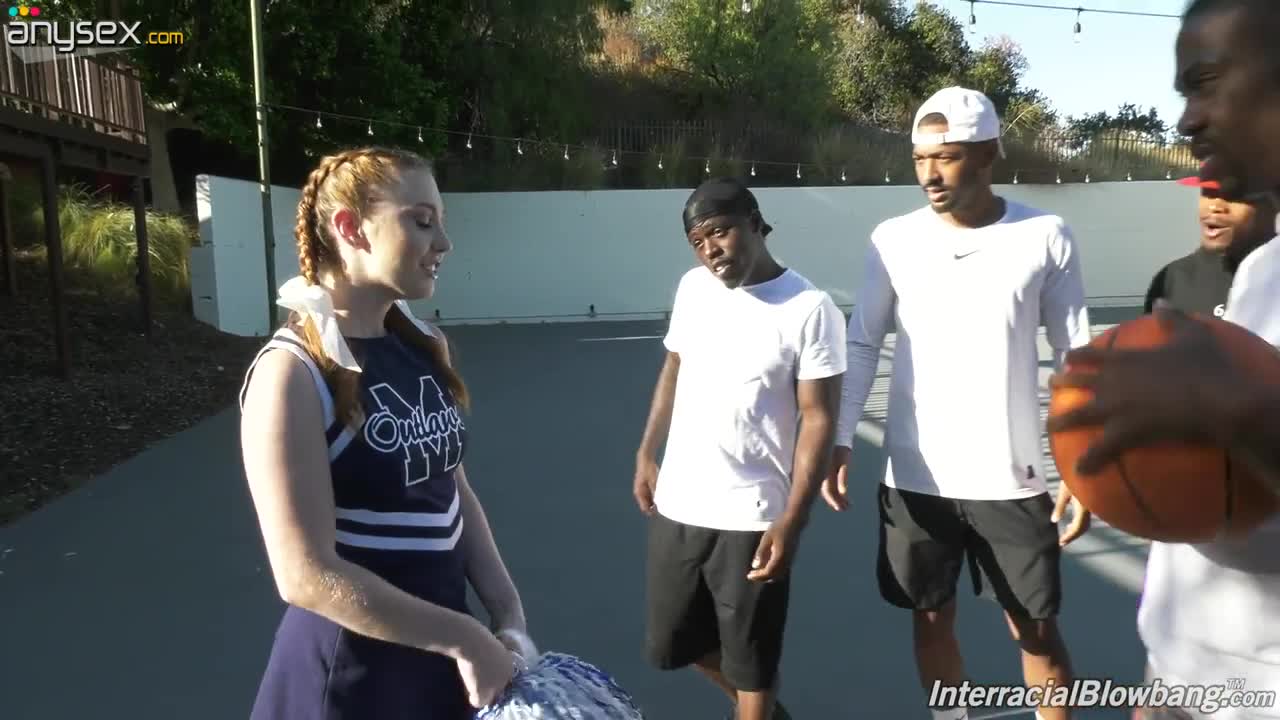 Black basketball team fucks deep throat of white cheerleader Arietta Adams Free Porn Videos | ePornAny.