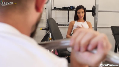 Fitness instructor licks and fucks adorable teen Emily Willis at the gym