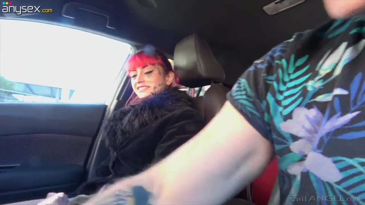 Tattooed emo whore Candy Doll gives a blowjob in the car and gets fucked in public Free Porn Videos | ePornAny.