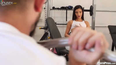 Fitness chick Emily Willis is having crazy sex fun with coach at the gym