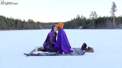 Slim Girl With Dreads And Her BF Indulge In the Hottest Love-making On a Frozen Lake