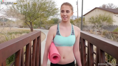 Fitness chick Chloe Scott is fucked by one stranger after outdoor workout