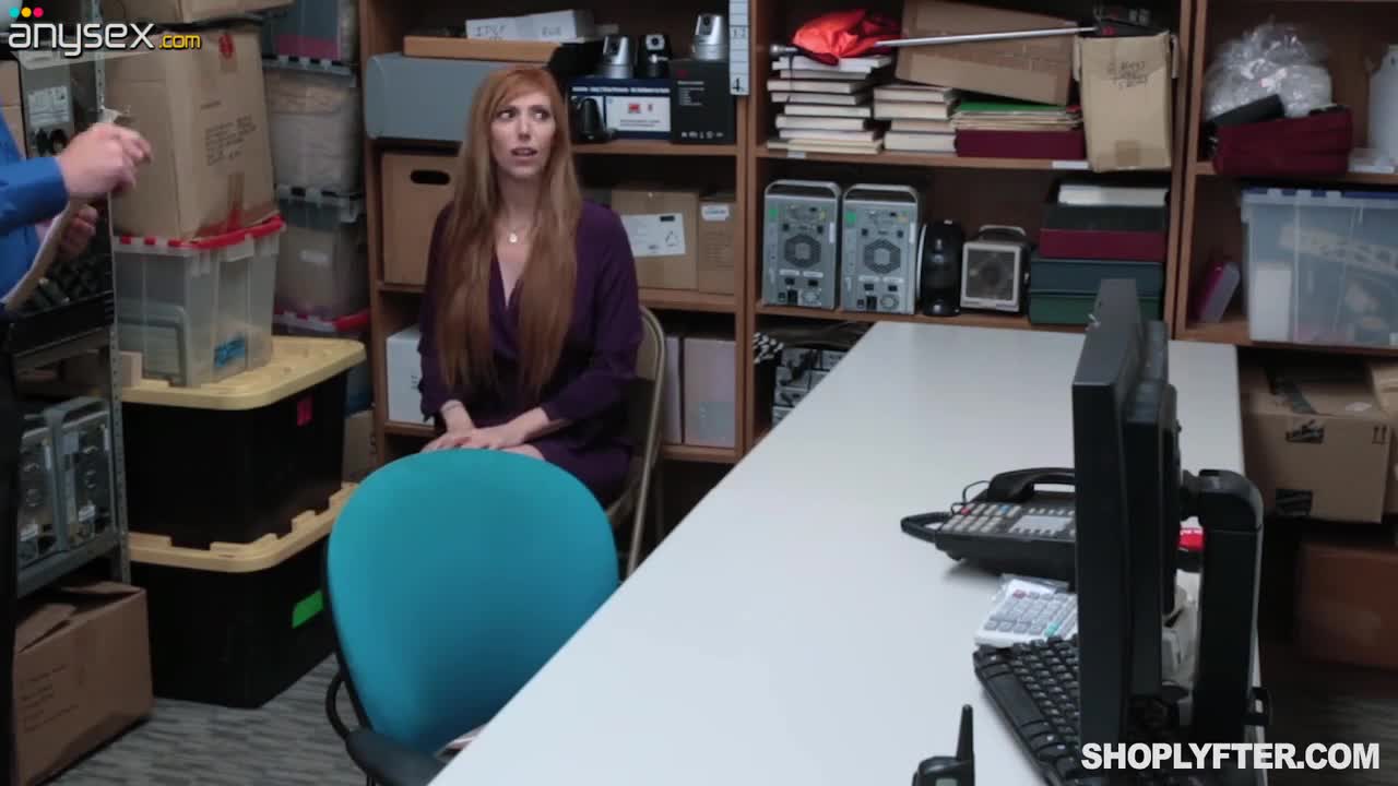 Red head Scarlett Snow and her girlfriend get punished for shoplifting Free Porn Videos | ePornAny.