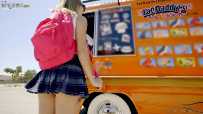 Poor student Carmen Callaway is fucked by horny ice cream seller