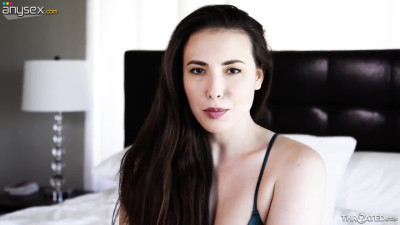 Brunette Casey Calvert sucks a thick giant cock in hot POV clip