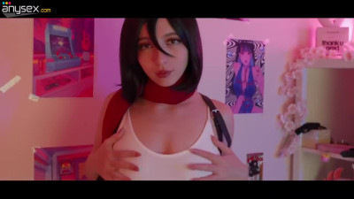 Cyberly Crush Cosplay - Mikasa Ackerman wants good fuck with Eren