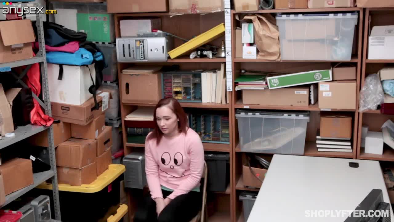 Red haired yummy gal April Reid gets her pussy punished in the back room Free Porn Videos | ePornAny.