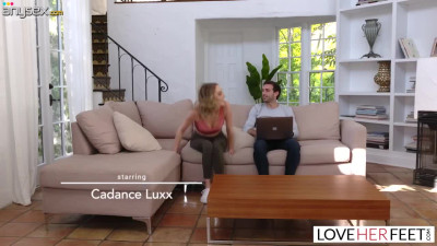 Foot worship and footjob with sexy Cadence Lux ends with rough sex