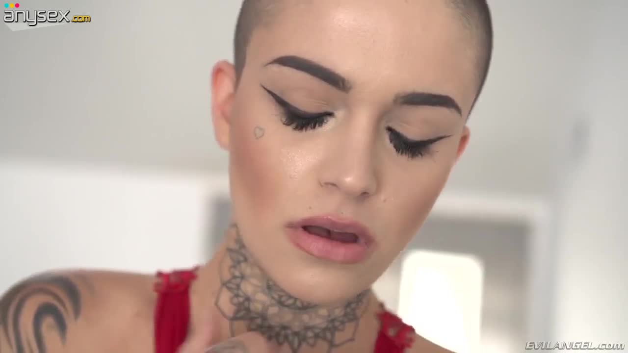 Tattooed skinhead Leigh Raven gets her throat and pussy rammed Free Porn Videos | ePornAny.