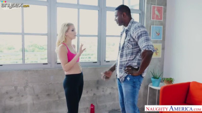 Gorgeous white chick Sierra Nicole hooks up with her black fellow