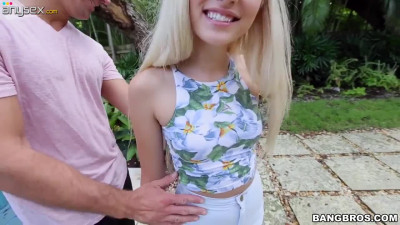 Petite blonde Naomi Woods is impaled on huge thick penis