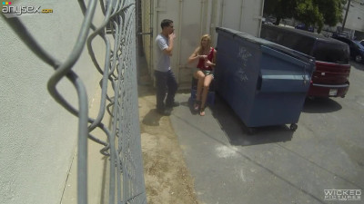 Sinful chick Alexa Grace gets fucked near the garbage bin