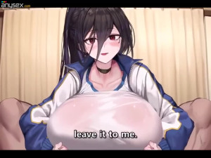 Hentai girl with BIG boobs riding big dick