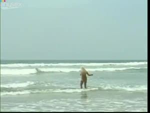 Fascinating fuck scene on a beach with gorgeous blonde surfer