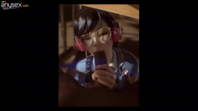 Overwatch Dva - 3D school teen pounding