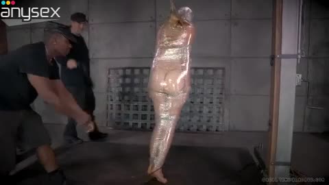 Chick in plastic wrap is punished with big black sex toy Free Porn Videos | ePornAny.